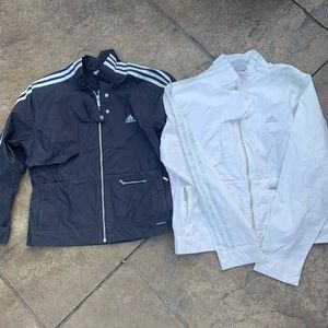 2 adidas wind zip up sweaters